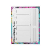 トレンディーおもしろい抽象芸術週次To Doリストのメモ帳 ノートパッド (回転)