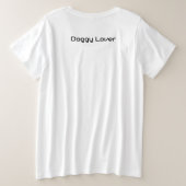 トレンディーおもしろい犬引用文 プラスサイズTシャツ (デザイン裏面)