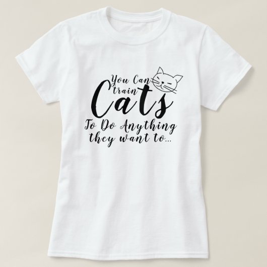 トレンディーおもしろい猫引用文ワード猫パンTシャツデザイン Tシャツ (デザイン正面)