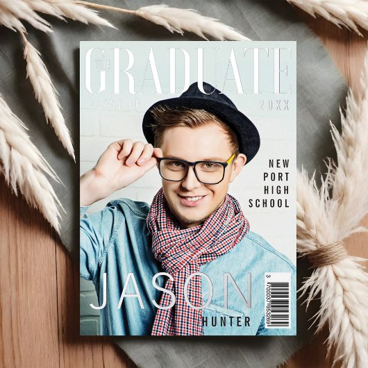 トレンディーおもしろい研究誌カバーインスパイアグラッド 箔招待状