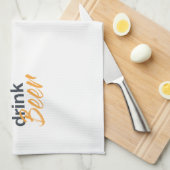 トレンディーおもしろい、都市デザイン救水飲料ビール キッチンタオル (四つ折り)