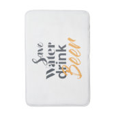 トレンディーおもしろい、都市デザイン救水飲料ビール バスマット (正面縦)