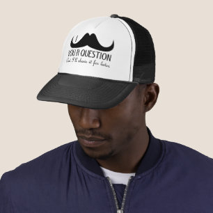 トレンディーおよびカッコいいのI mustache you a question キャップ