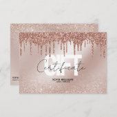 トレンディーおよびモダンバラ金ゴールド証明書ギフトカード (正面/裏面)