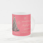 トレンディーお前は素晴らし聖降誕祭お目出度う フロストグラスマグカップ (正面右)