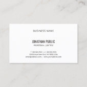 トレンディーお洒落デザイン白黒テンプレートB&W カッコいい 名刺 (裏面)