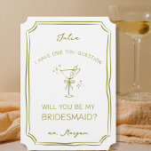 トレンディーお洒落マ描ルティーニのブリデスメイド提案 カード