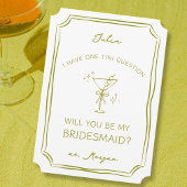 トレンディーお洒落マ描ルティーニのブリデスメイド提案 カード