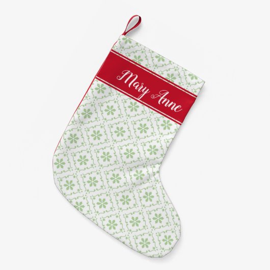 トレンディーお洒落北欧パターンかわいいフェスティバル名 スモールクリスマスストッキング (正面 (吊り時))