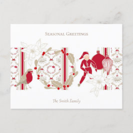 トレンディーお洒落手書き季節のごあいさつ シーズンポストカード