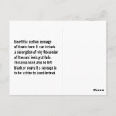 トレンディーお洒落「ありがとう！」 ポストカード (裏面)