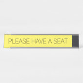 トレンディーお洒落「どうぞ席を取って」 デスクネームプレート (正面)