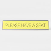 トレンディーお洒落「どうぞ席を取って」 デスクネームプレート (正面)