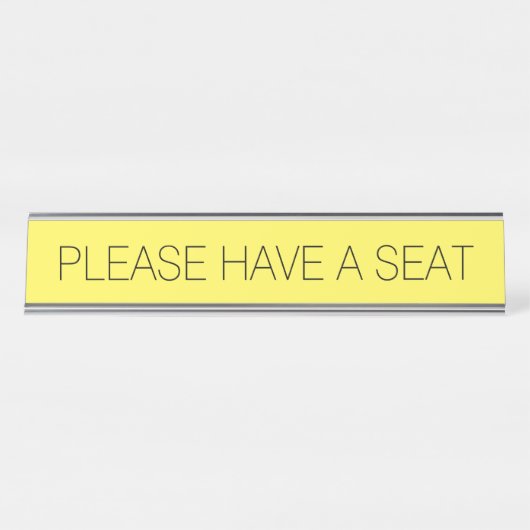 トレンディーお洒落「どうぞ席を取って」 デスクネームプレート (正面)