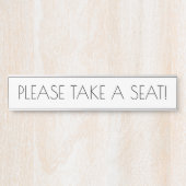 トレンディーお洒落「どうぞ座って！」 サインプレート (正面)