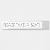 トレンディーお洒落「どうぞ座って！」 サインプレート (正面)