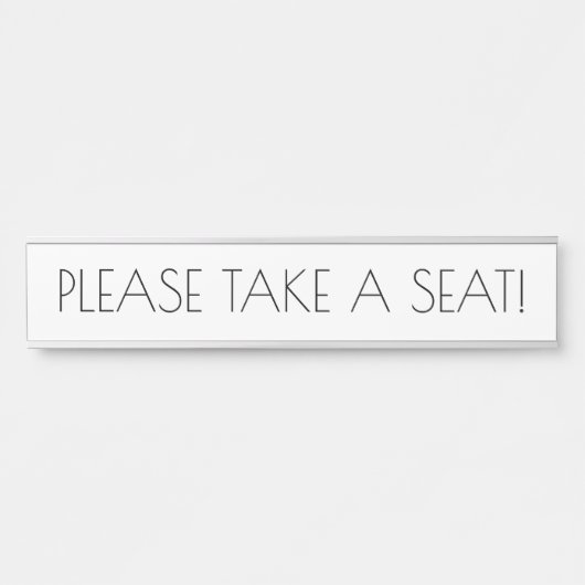 トレンディーお洒落「どうぞ座って！」 サインプレート (正面)