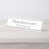 トレンディーお洒落「どうぞ」 デスクネームプレート (正面)