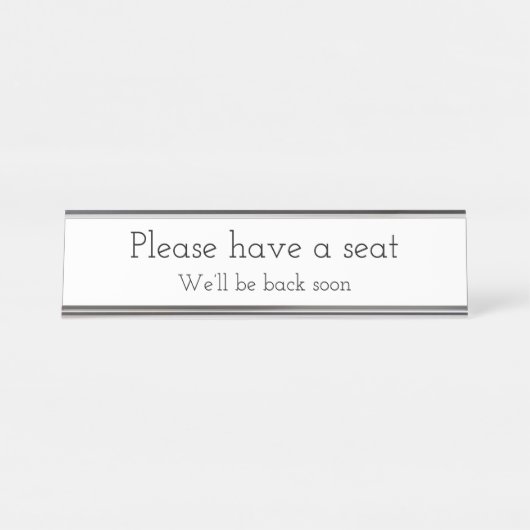 トレンディーお洒落「どうぞ」 デスクネームプレート (正面)