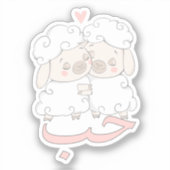 トレンディーかわいいحبホブラブinアラビア語 シール (正面)