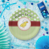 トレンディーかわいいガーリーベビーチキンイースター ペーパープレート (パーティー)