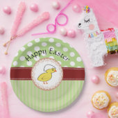トレンディーかわいいガーリーベビーチキンイースター ペーパープレート (パーティー)