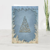 トレンディーかわいいクリスマスツリーヴィンテージ シーズンカード (裏面)