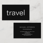 トレンディーかわいいシック旅行代理店の名刺 名刺 (正面/裏面)