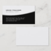 トレンディーかわいいシック白黒スパイラルビジネスカード 名刺 (正面/裏面)