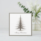 トレンディーかわいいシンプルタイポグラフィクリスマスツリー シーズンカード (スタンド正面)