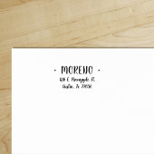 トレンディーかわいいスタイリッシュファミリー名差出人住所 セルフインキングスタンプ