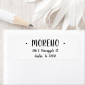 トレンディーかわいいスタイリッシュファミリー名差出人住所 ラベル (インサイチュ)