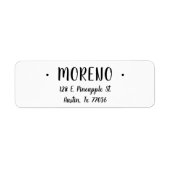 トレンディーかわいいスタイリッシュファミリー名差出人住所 ラベル (正面)