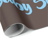 トレンディーかわいいテディベア男の子ベイビーシャワー ラッピングペーパー (ロールコーナー)