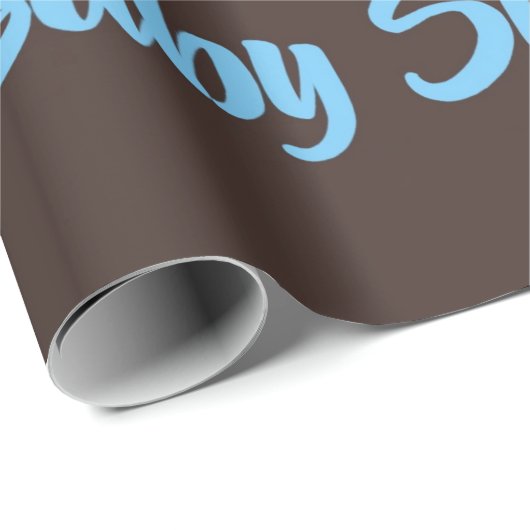 トレンディーかわいいテディベア男の子ベイビーシャワー ラッピングペーパー (ロールコーナー)