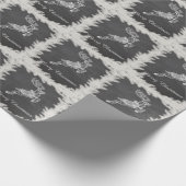 トレンディーかわいいトナカイ冬の黒板 ラッピングペーパー (角)