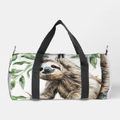 トレンディーかわいいナマケモノの木のカスタム ダッフルバッグ (裏面)