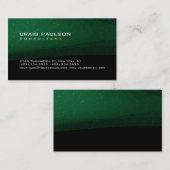 トレンディーかわいいブラックグリーンパターンシックな名刺 名刺 (正面/裏面)
