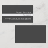 トレンディーかわいいプレーン灰色の白の名刺 名刺 (正面/裏面)