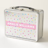 トレンディーかわいいモダンカラフル メタルランチボックス (正面)