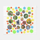 トレンディーかわいいモダン蝶水玉模様キッズ フリースブランケット (正面(横))