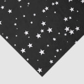 トレンディーかわいい小さな白い星が黒空に  薄葉紙 (詳細)