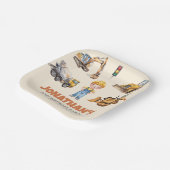 トレンディーかわいい建築車バースデーパーティー ペーパープレート (傾斜あり)