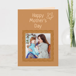 トレンディーかわいい母のデイカードカスタム写真の置き換え カード
