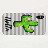トレンディーかわいい水の色サボテンこんにちは Case-Mate iPhoneケース (裏面(横))
