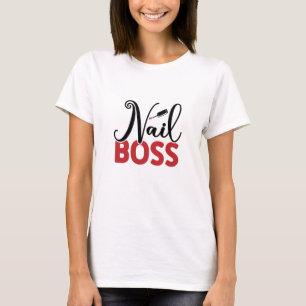 トレンディーかわいい爪、 ネイルボスネイルサロンフローラTシャツ Tシャツ