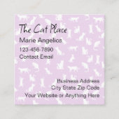 トレンディーかわいい猫テーマ名刺 スクエア名刺 (正面)