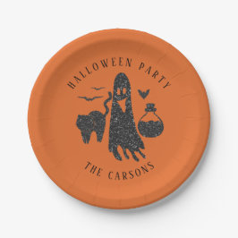 トレンディーかわいい猫幽霊毒ボトルこうもりハロウィーン ペーパープレート
