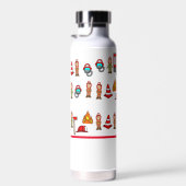 トレンディーかわいい赤い消防車&消防士 ウォーターボトル (右面)