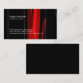 トレンディーかわいい黒レッドパターンシックな名刺 名刺 (正面/裏面)